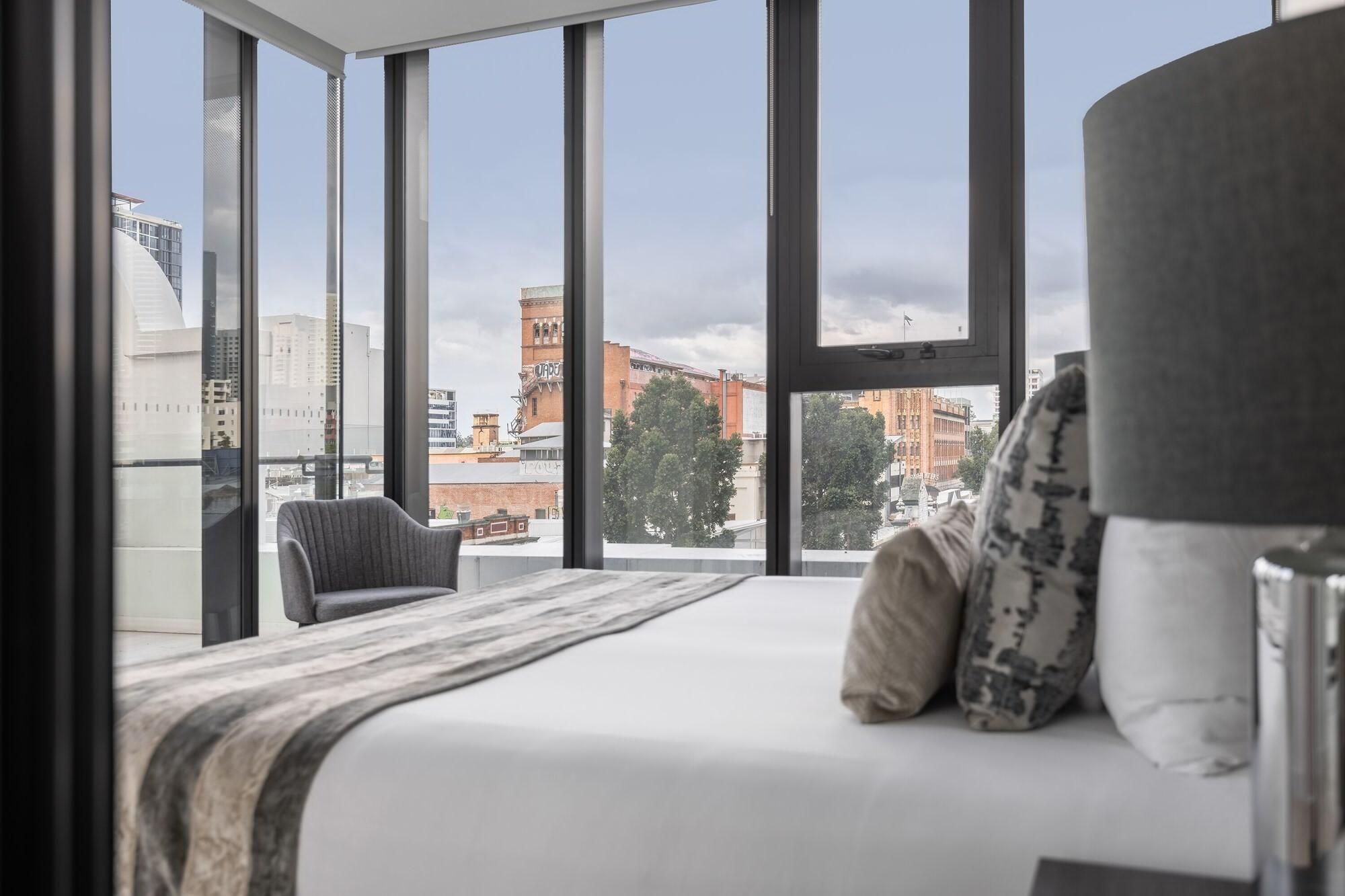 Aparthotel Fv By Peppers Brisbane Exteriér fotografie The bedroom of a typical apartment
